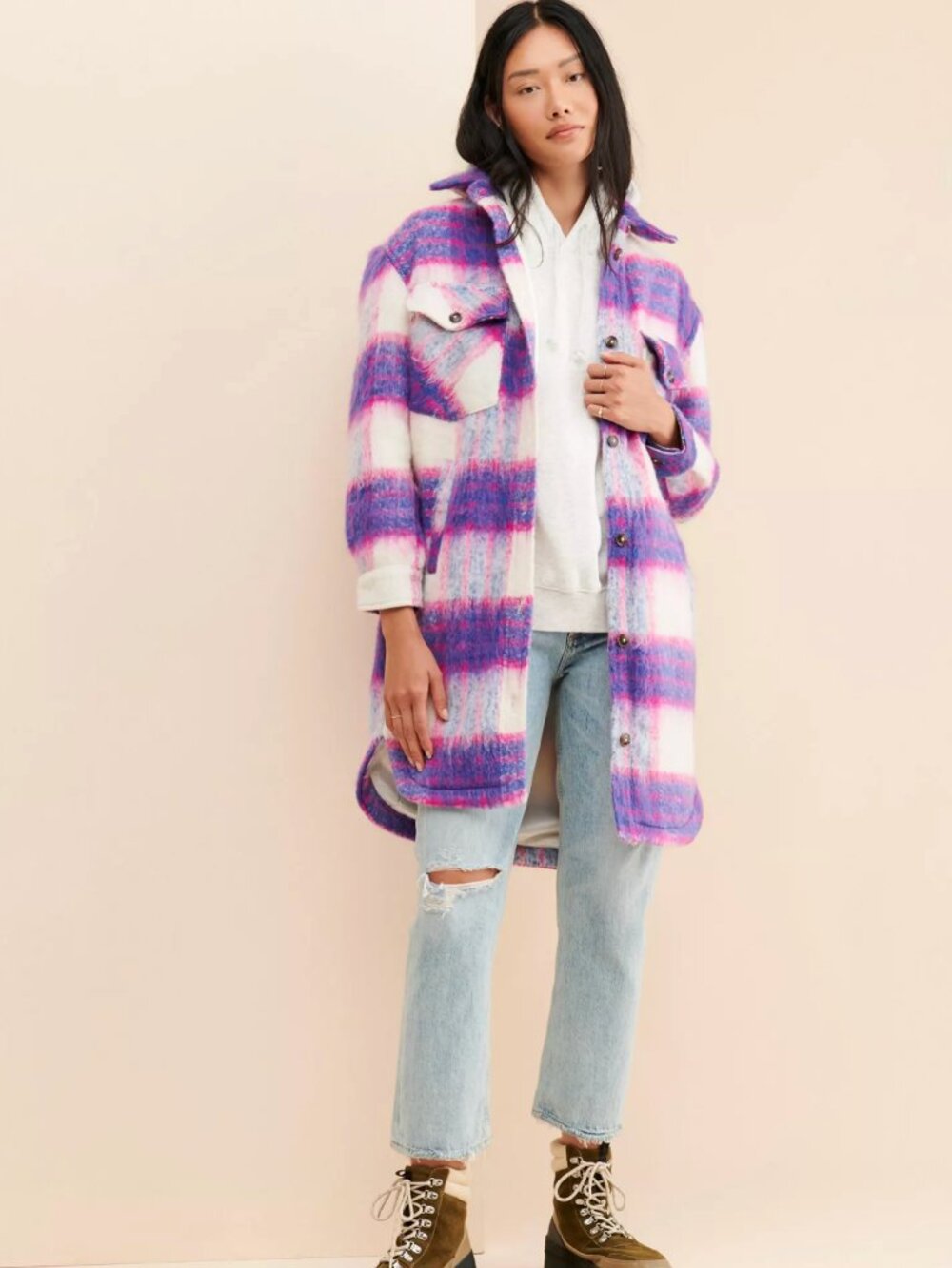 LIKE NEW Prime Time Plaid Shirt Jacket by BLANKNYC